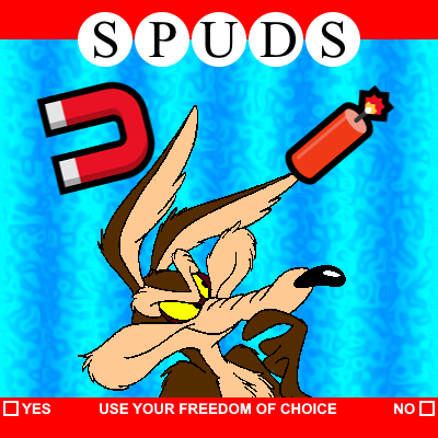SCCSpuds's tweet photo. Our founding Spud, @SpaceGuru5, has made a picture for when voting takes place. It's a parody of the DEVO single "Freedom of Choice." Check it out! https://t.co/kis6kdtCvT