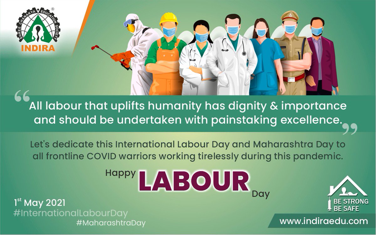 Happy #Maharashtra Day and International #Labour Day 2021. 
#COVID19India #pandemic
#COVID19India #India
#Maharashtra 
indiraedu.com
icap.indiraedu.com 

#topdoctors #besthospitals #medicalinfrastructure #EducationHub 
#maharashtraday #celebrations #staystrongindia