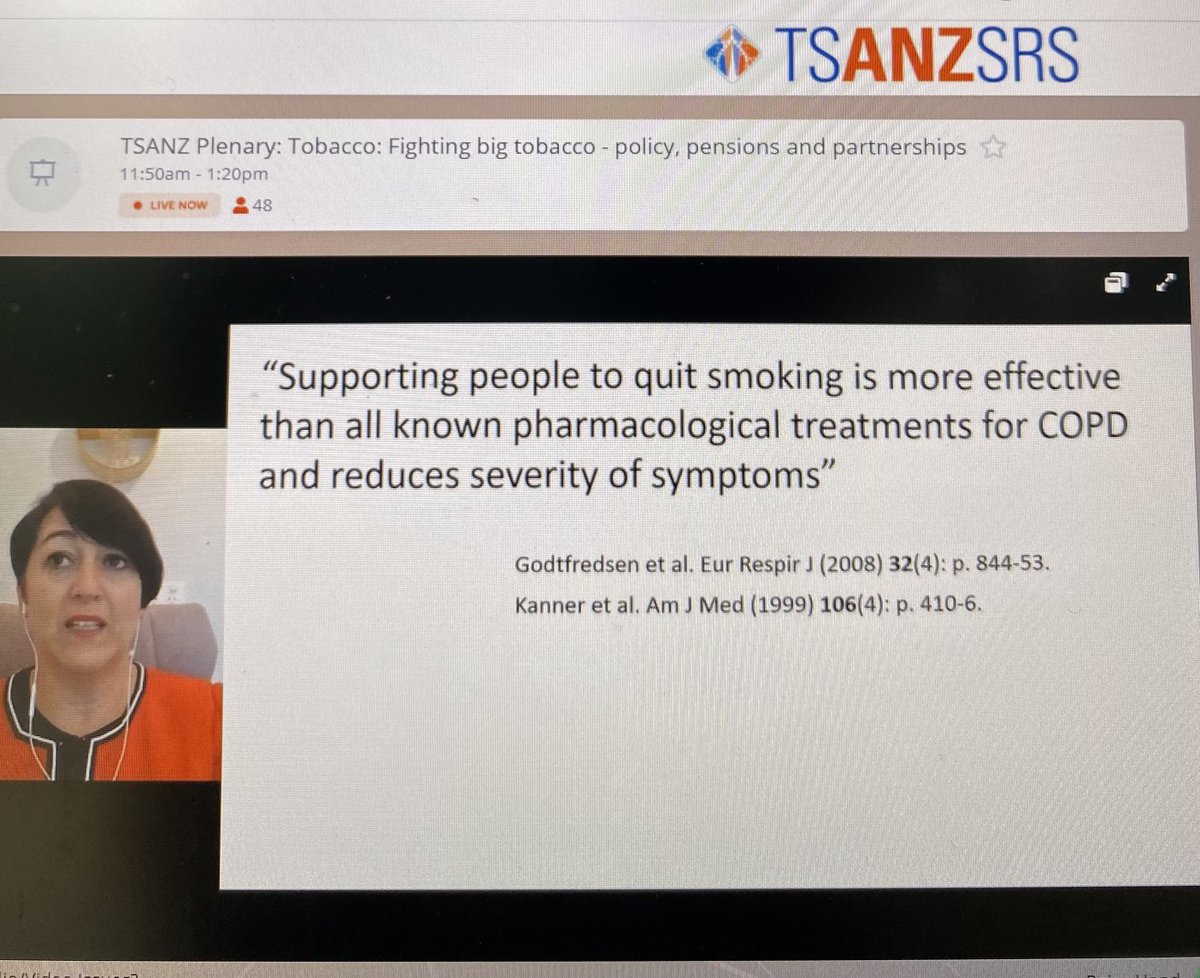 NiaALuxton's tweet image. ⁦@SarahWhisar⁩ ⁦@tsanz_thoracic⁩ supporting patients to quit is inadequate due to #frustration #limitedknowledge of cessation treatment #organisational barriers