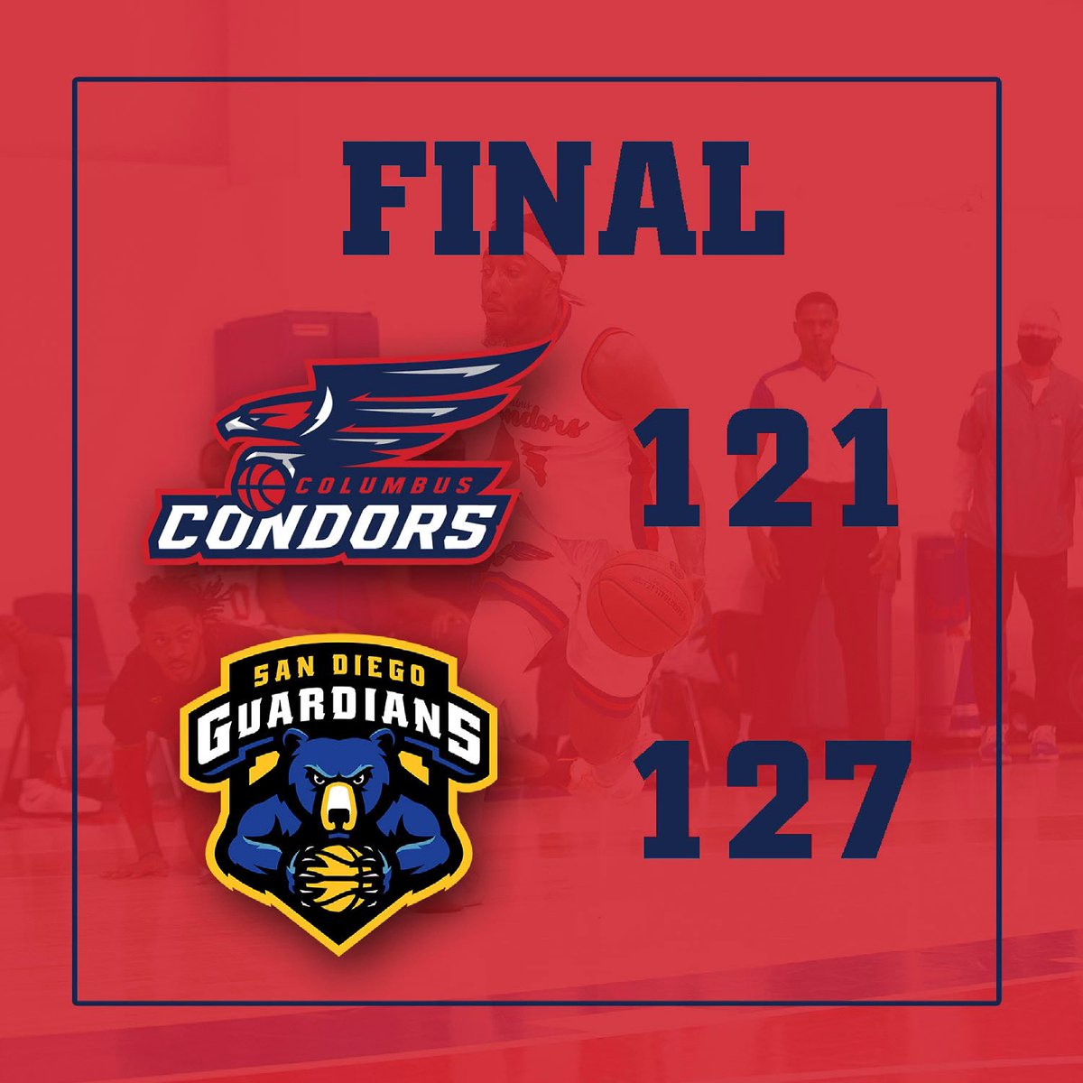 columbuscondors's tweet photo. Columbus falls in a great matchup to San Diego, 121 - 127.  Shoutout to the Aqua Science Player of the Game, Boo Osborne (38 points).

We have another home game this Sunday at 3:00PM vs @jamestownjackals!  See you there and Go Condors! 

@thesdguardians @TBLproleague https://t.co/HC6U4l6eVj
