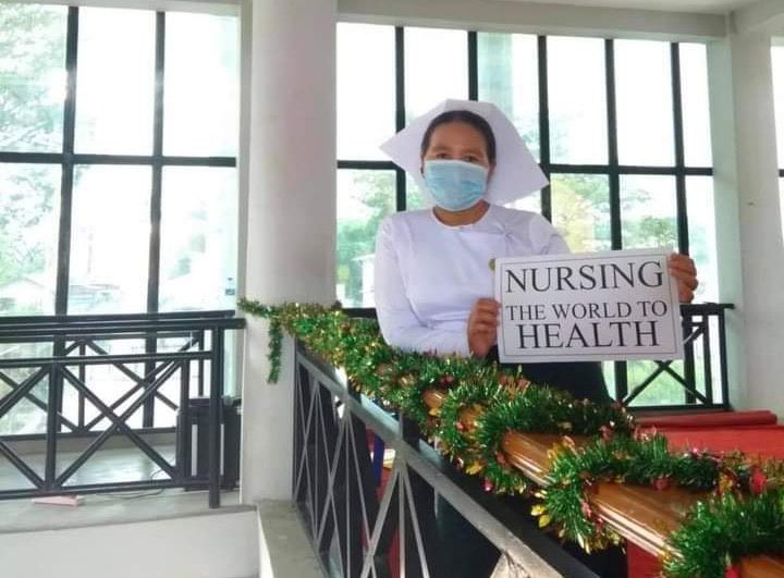 At 6:00 a.m., terrorists abducted Daw Yin Yin Mon, instructor and nurse at the Nursing and Midwifery School in Kale, without warrant.Additionally, her sister, a schoolteacher, who participated in the CDM, was also abducted.
#May1Coup
#WhatsHappeningInMyanmar