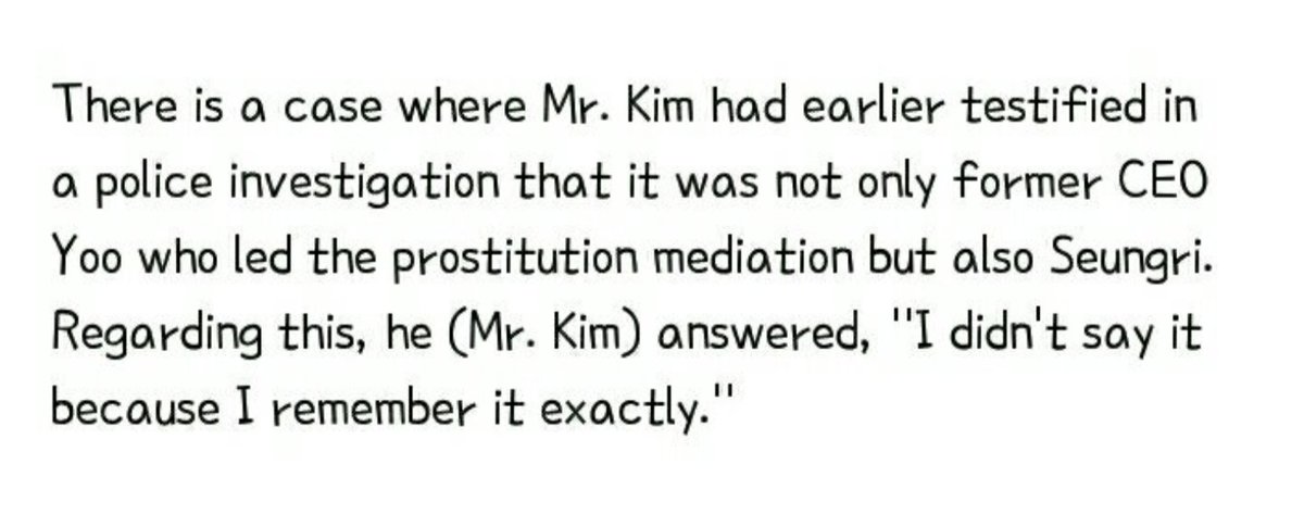  3rd hearing: Mr. Kim, ex Arena MD appeared as witness for the prostitution mediation charge, he denied Seungri's prostitution mediation allegation"It was Yoo In-seok's order, not Seungri"Kim mentioned his testimony was changed  #StopLyingAboutSeungri  #ScreamOutForSeungri