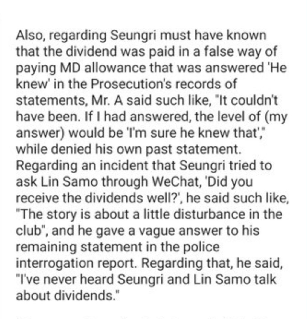  10th hearing: Embezzlement charge, witness Mr. A (Ahn) also testified that the prosecution record's aren't correct, that his statements got changed by the police. The witness defended Seungri  #StopLyingAboutSeungri  #ScreamOutForSeungri