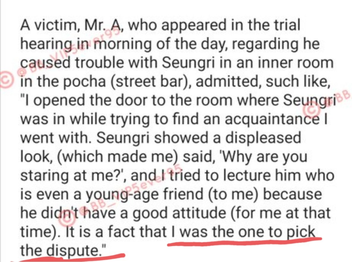  15th hearing: 2 (alleged) victims, Mr. A & Mr. B re: Inciting aggravated assault charges testified as witnesses in court. Mr. A: "I don't want to punish Seungri"  #StopLyingAboutSeungri #ScreamOutForSeungri