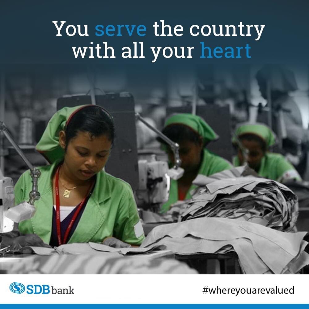 SDBbank's tweet photo. Celebrating you and the valuable work you do.
#SDBbank #WhereYouAreValued #MayDay #WorkersDay #SriLanka https://t.co/r4DfJsJYJI
