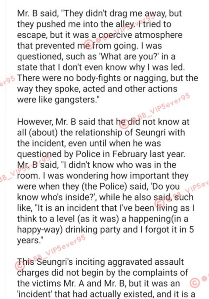  15th hearing: Mr. B: "I didn't know connection (to) Seungri" Also, the 2 (alleged) victims were NOT the ones that filled a complaint against Seungri  #StopLyingAboutSeungri #ScreamOutForSeungri