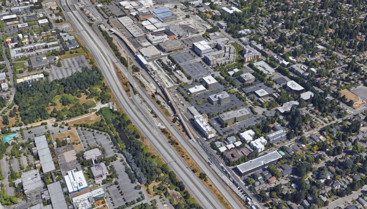 we love our highway-adjacent transit in this city. northgate? goes to single family zoning within a quarter mile. it's a little better than others, allowing 240' buildings near the station... but planned projects are less than half that right now. ¯\\_(ツ)_/¯