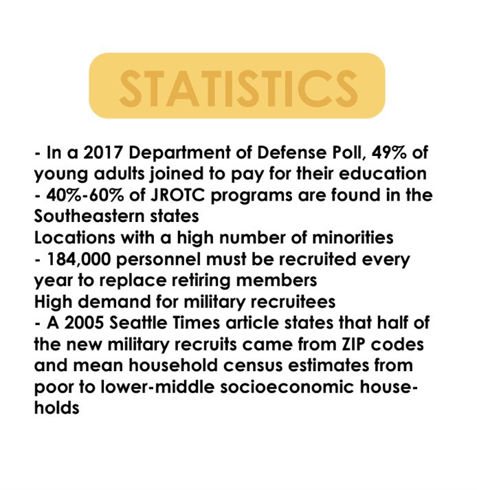 DONHBUHSD's tweet photo. This week’s Fact Check Friday is on the school to military complex. Swipe through to read more information! As always, keep yourself educated about current issues like this one 🎓📓 https://t.co/kcJDpLvwHH
