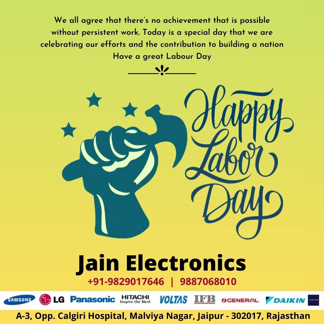 JainElectronic5's tweet photo. Happy Labour day to all the working people out there. Celebrate the day with your loved ones.

#Respect #Workers #HappyLabourDay #LabourDay #hardworking https://t.co/BHdvxlhTbc