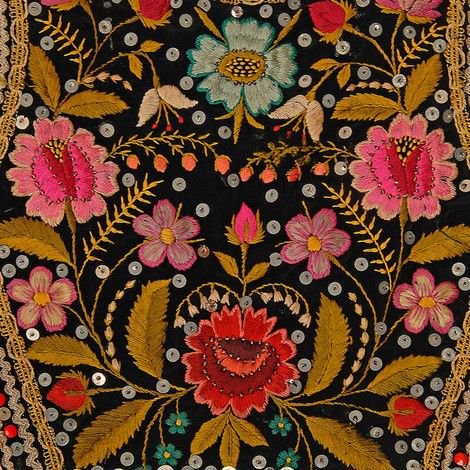 WOMENSART on X: Traditional Polish folk embroidery with embroidered flower  motifs #womensart  / X