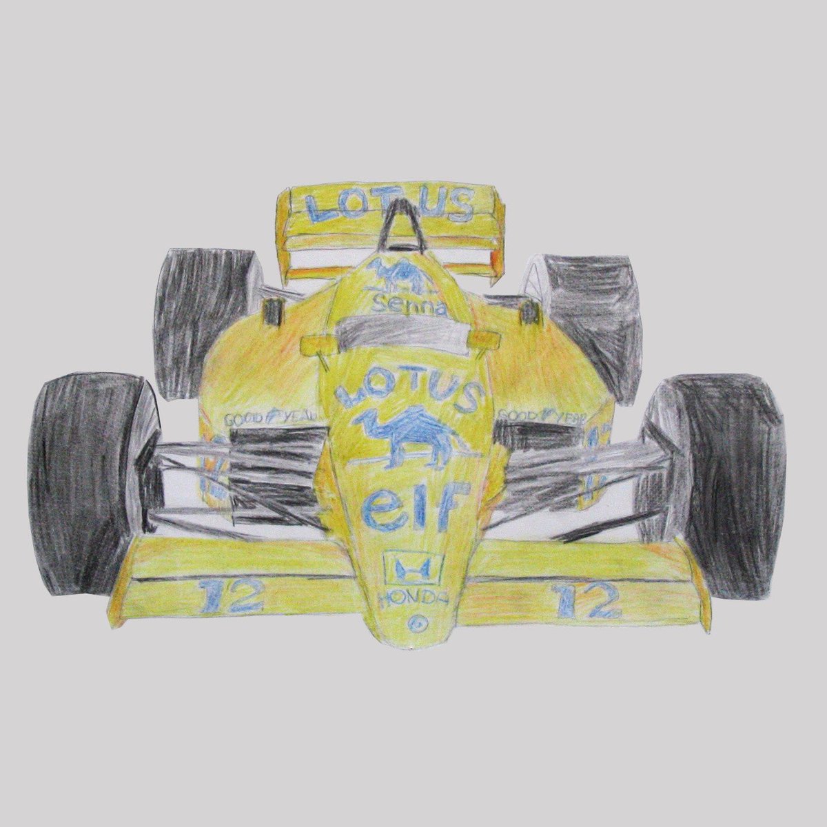 Tribute to Ayrton Senna with my first (1995) and last (2021) drawing. #AyrtonSenna #f1 #Senna #Formula1 #formula1art #f1art #f1drawing