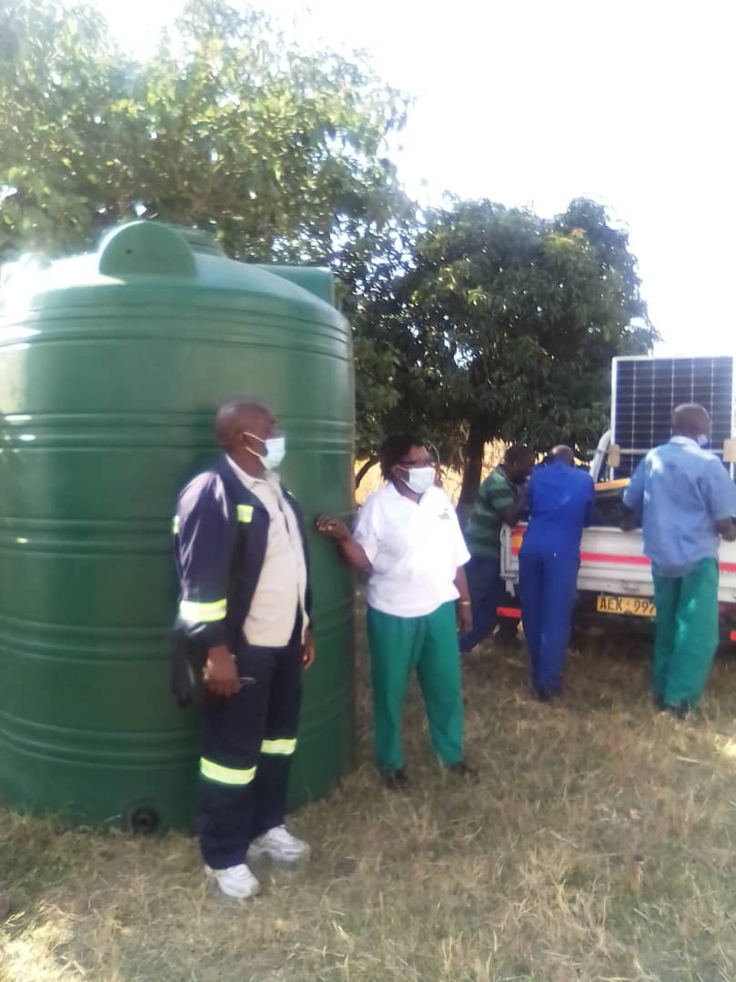 Installation day at Ngezi Rural District Hospital. The team offloading equipment - 29 April 2021
