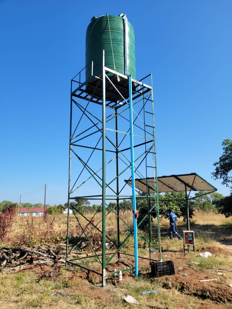 Ngezi Rural Hospital solar powered borehole system installation is complete and the system is ready to provide clean water - 29 April 2021