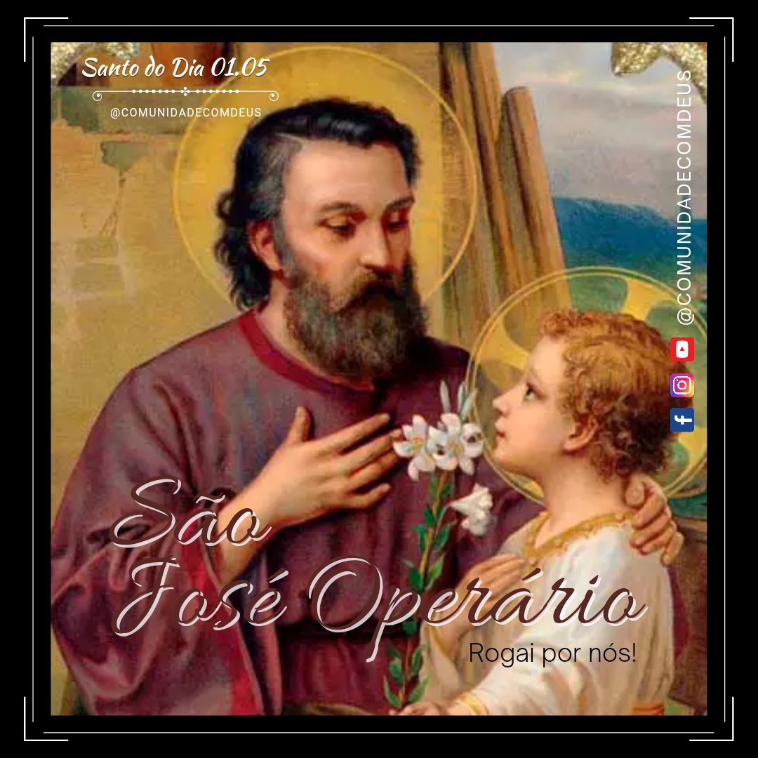 comdeus's tweet image. 😇 01/05 São José Operário, rogai por nós!

 #saojoseoperario