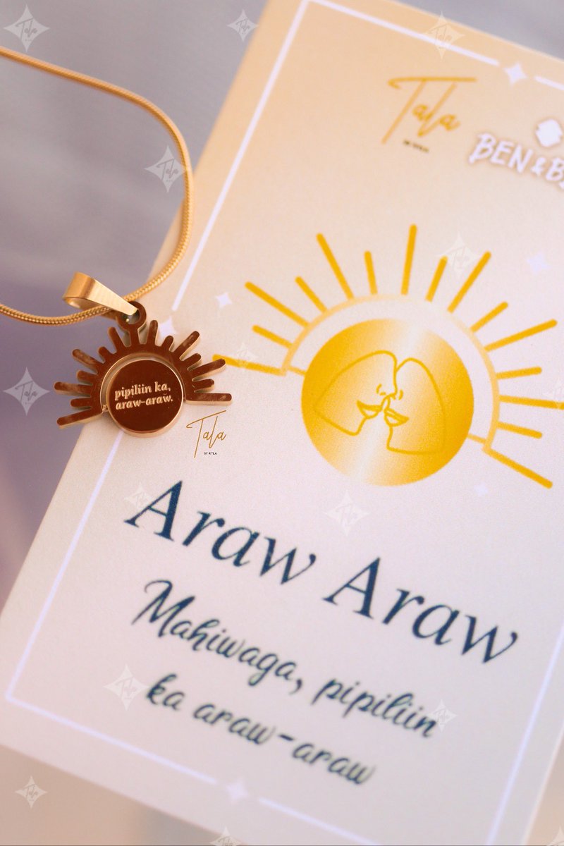talabykyla's tweet photo. Calling all Liwanags!!! ✨ 

We’re back with more unique pieces for our Ben&amp;Ben collection, inspired by some of our favorite songs from the band! 

Araw-araw: ₱349
Lifetime: ₱389
Maybe the night: ₱329
Pagtingin: ₱389
Nakikinig ka ba sa akin: ₱299
Doors: ₱349

#TBKxBenandBen https://t.co/UGtCshuIDd