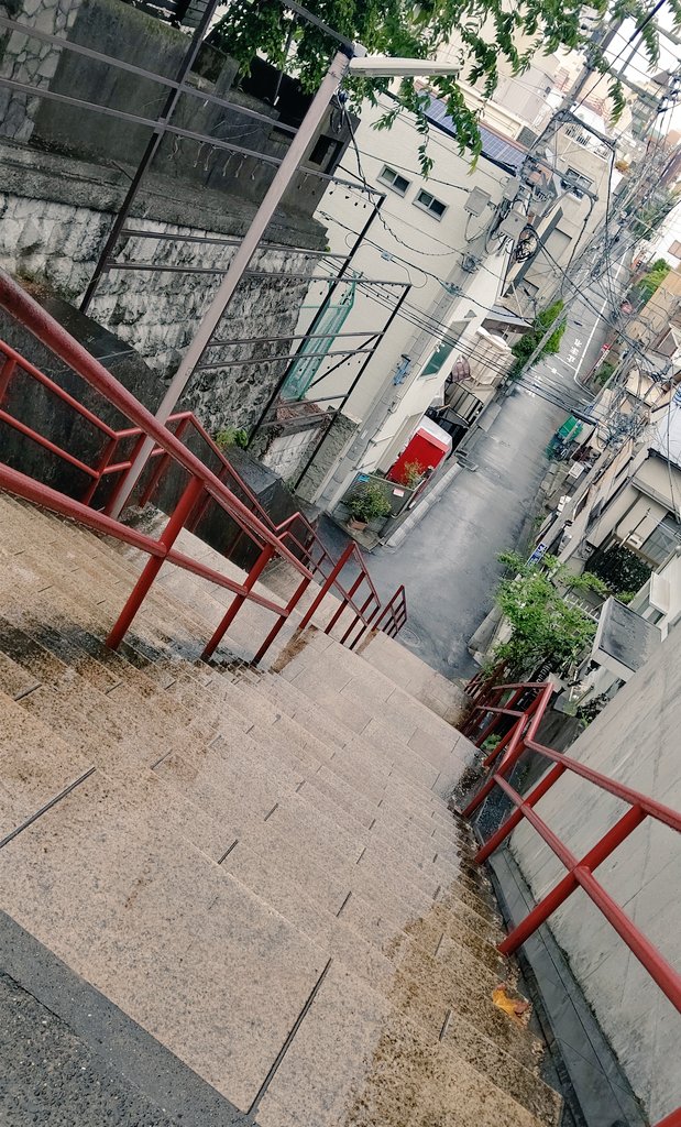 シュガーな人 ライブの合間に ちょっと立ち寄りへ 須賀神社 アニメ 君の名は の舞台 有名な階段 間違ってたらごめんなさい うーん 雨が