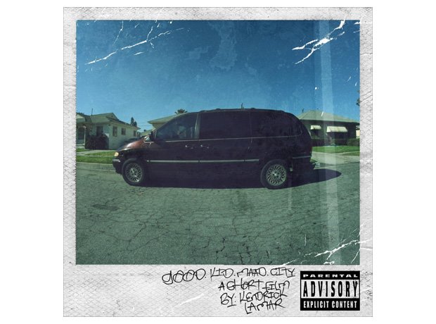 Kendrick Lamar, 'Good Kid, M.A.A.D City'Inspired by the themes on the album, the cover artwork for ' Good Kid, M.A.A.D City' shows Kendrick, two of his uncles and his grandfather with his relations' eyes all censored