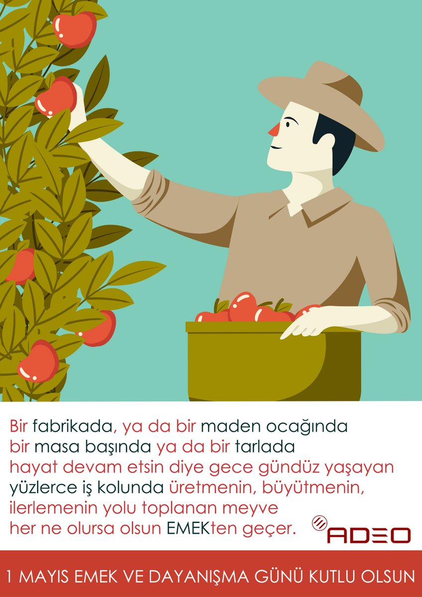 AdeoAkademi's tweet photo. 1 Mayıs Emek ve Dayanışma Günü Kutlu Olsun! #1MAYIS https://t.co/SfaZFdXNMH