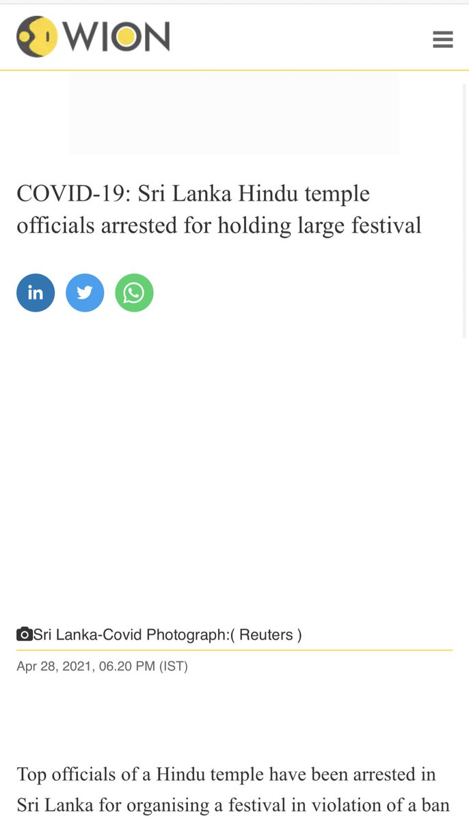 Dear  @GotabayaR sir,on 28April ur Govt arrested SL Hindu temple officials for holding large festival. Sir,  @dalrymplewill in his own words, escaped to your country to escape Covid in Delhi. About time ur Govt take similar action against him as was taken against temple officials.