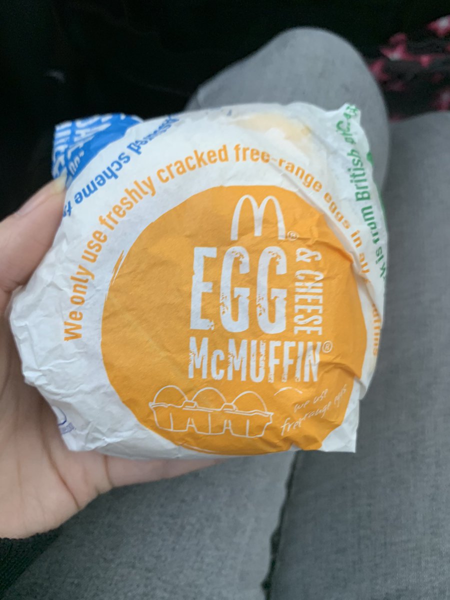 k8bish's tweet photo. Cheers again @McDonaldsUK ordered an egg and mcmuffin and open this! Now everyone’s tucking in in the car and I’m left starving https://t.co/49rGAmotDy