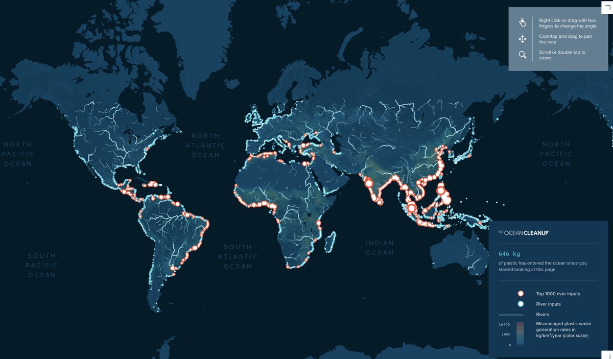 And  @TheOceanCleanup has a beautiful high-resolution map with all the rivers that I recommend you check out:  https://theoceancleanup.com/rivers/ /end