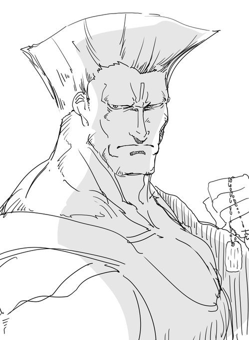 連休なのでガイル少佐を描きました 