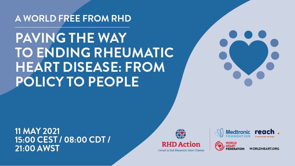 Rheumatic heart disease (RHD) is the most commonly acquired #heartdisease 💔 in people under the age of 25.
 
Join us on 11 May at 15:00 CEST to explore the challenges and solutions to ending #RHD once and for all.

Register now ➡️ crm.world-heart-federation.org/civicrm/event/…

<a href="/ReachRHD/">Reach</a> <a href="/RHDAction/">RHDAction</a>