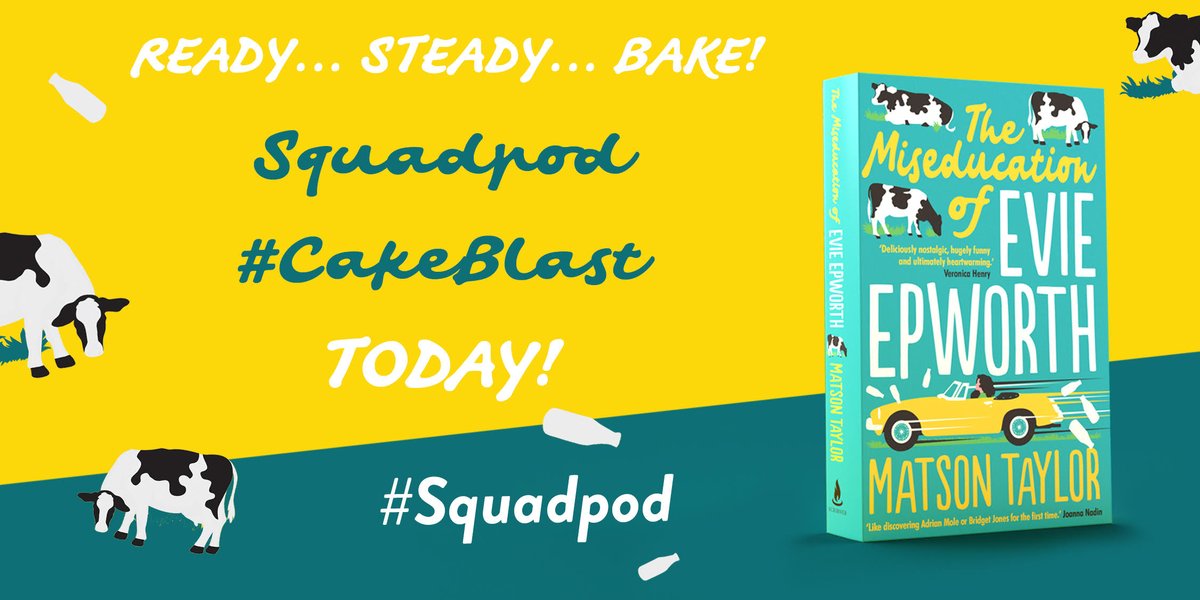 It' time! Gird your loins for the #Squadpod #CakeBlast in celebration of the wonderful #EvieEpworth Now a #RichardAndJudyBookClub AND #Radio2 pick! Congratulations @matson_taylor_ 🎉🎉🎉
Let there be cake... 🎂🐄🎂🚕🎂