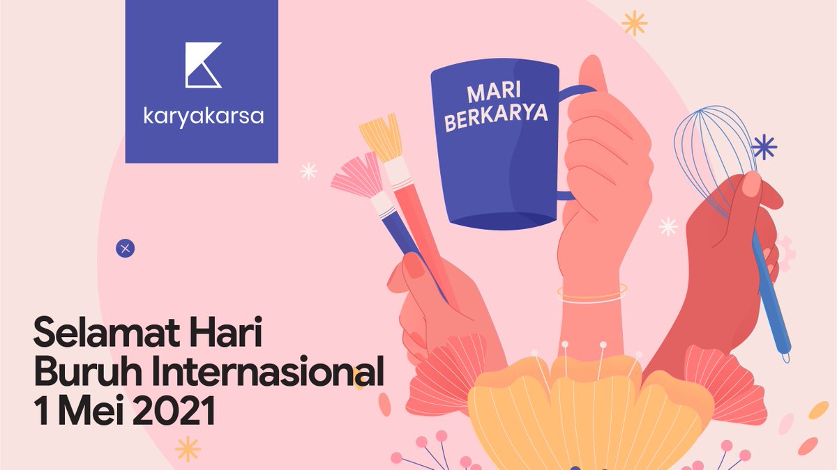 karyakarsa_id's tweet photo. Merayakan hari pekerja, merayakan keberadaan dan pertumbuhan bangsa. Semoga semua pekerja, termasuk para kreator bisa selalu produktif dan lancar berpenghasilan.
Selamat #HariBuruhSedunia 2021. Panjang umur perjuangan! ✊
#LabourDay2020 #MayDay2020 #KaryaKarsa https://t.co/t3agbblN3r