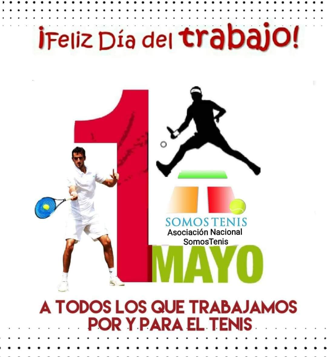 SomosTenis_es's tweet photo. ¡Feliz 1 de mayo! www https://t.co/dOVUuCArSq #SomosTenis #SumandoTenis https://t.co/7ZuCZzf2ae