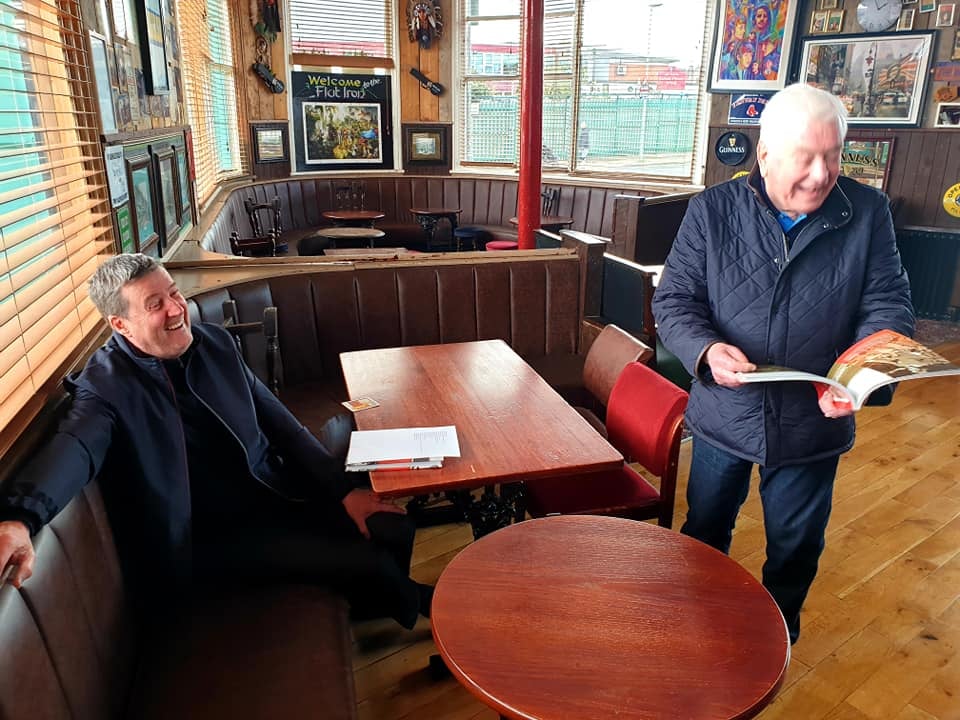ToshMovie's tweet photo. Liverpool and Swans icon Ian Callaghan takes a trip down memory lane with Farm frontman Peter Hooton after both shared their memories of Tosh's days at both Anfield and the Vetch with me yesterday. Big thanks to both! @TheFarm_Peter #Swans #twitterjacks #SWADER #LFC https://t.co/iKVuncQpUR