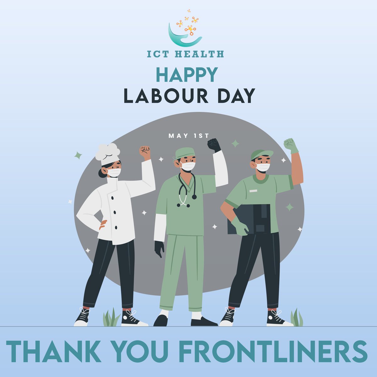 ICT_HEALTH's tweet photo. Being on the frontline isn’t easy, but it is very much appreciated. We at ICT Health are sending thanks and warm thoughts to all of you working through these challenging times.

#LabourDay #realheroes #frontlineworkers #healthcare #stayhealthy #staysafe #icthealth #hinai https://t.co/904Ofuqnoj
