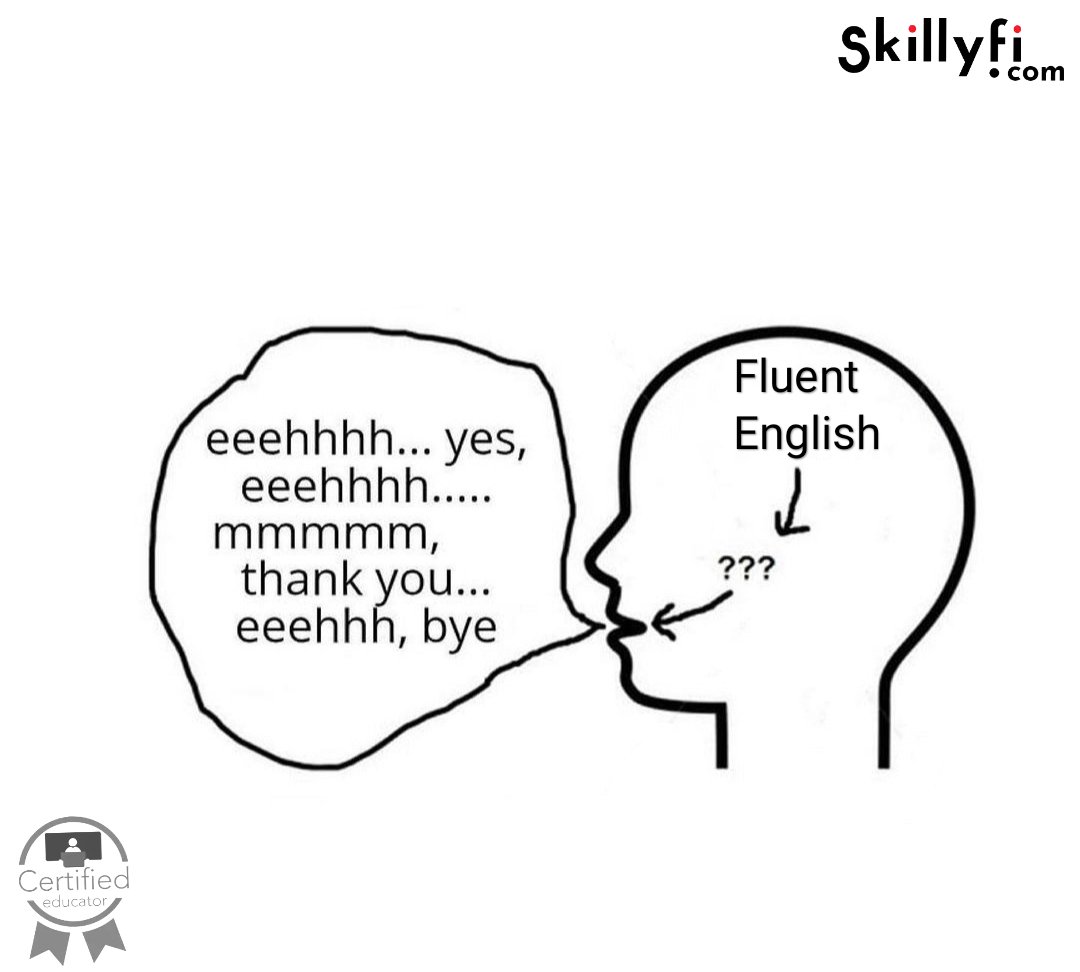 Wondered where your fluent English from your brain go when having a conversation.

Want to know how to improve this?
Book a Free Trial👇
bit.ly/Bookskillyfi
#englishmeme #fluentenglish #online #onlineclasses #learnenglishonline #learning #education #publicspeaking #leadership