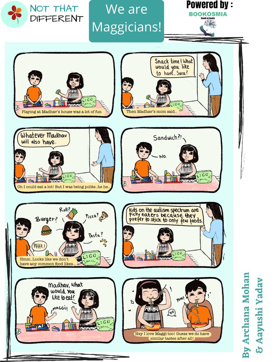 bookosmia's tweet photo. Why is my friend Madhav a picky eater? Check out India’s first comic strip celebrating neurodiversity
#autismawareness #autism #bookosmia #specialneeds #specialneedskids #specialneedsparent #inclusivity #notthatdifferent #neurodiversity https://t.co/XDrSt38PLP