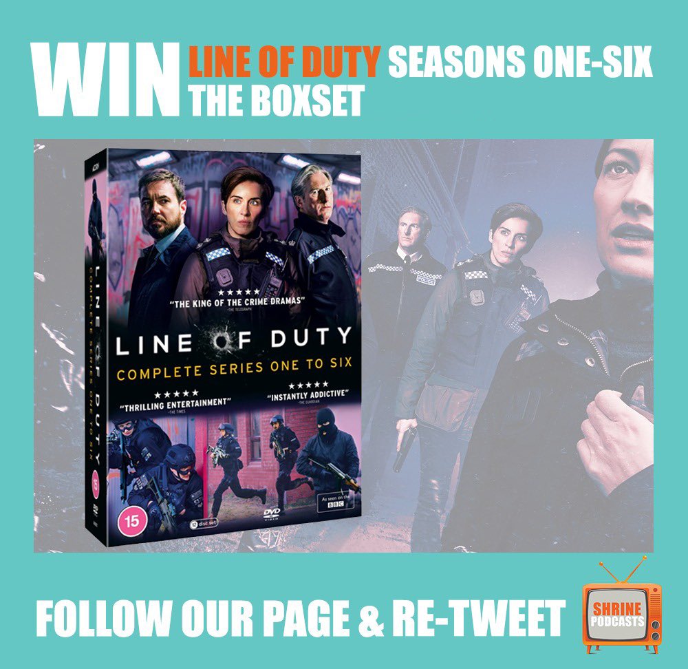 Who wants to win the #LineOfDuty series 1-6 boxset? 

Make sure you’re following us on Twitter, and retweet to enter!

The winner will be announced on Wednesday’s #ShrineOfDuty podcast 😘