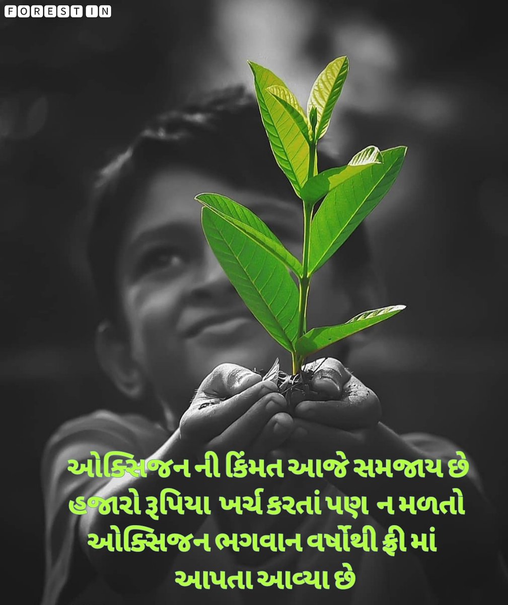 Forestindia1's tweet photo. એક વૃક્ષ કોઈની જિંદગી બચાવવા ના વાવી શકીએ....🌳🌳 https://t.co/BPsFVOQIsj