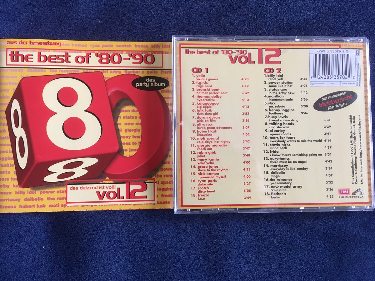 Wolfgan36614313's tweet photo. I picked a double disc #80s compilation for today‘s listen and thought it‘s not the usual songs of these artists/bands.
Some great rare tracks on it! What are your favourite songs on each CD 💿? 🎶😃 🎧
#80smusic
#80scompilation 💿💿
#BestOfThe80s https://t.co/kVkv20PjHW