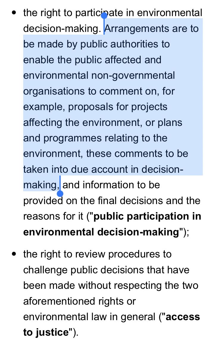.. & public participation in environmental decisions is ~required~ under the Aarhus Convention, which Ireland is signed up to  https://ec.europa.eu/environment/aarhus/