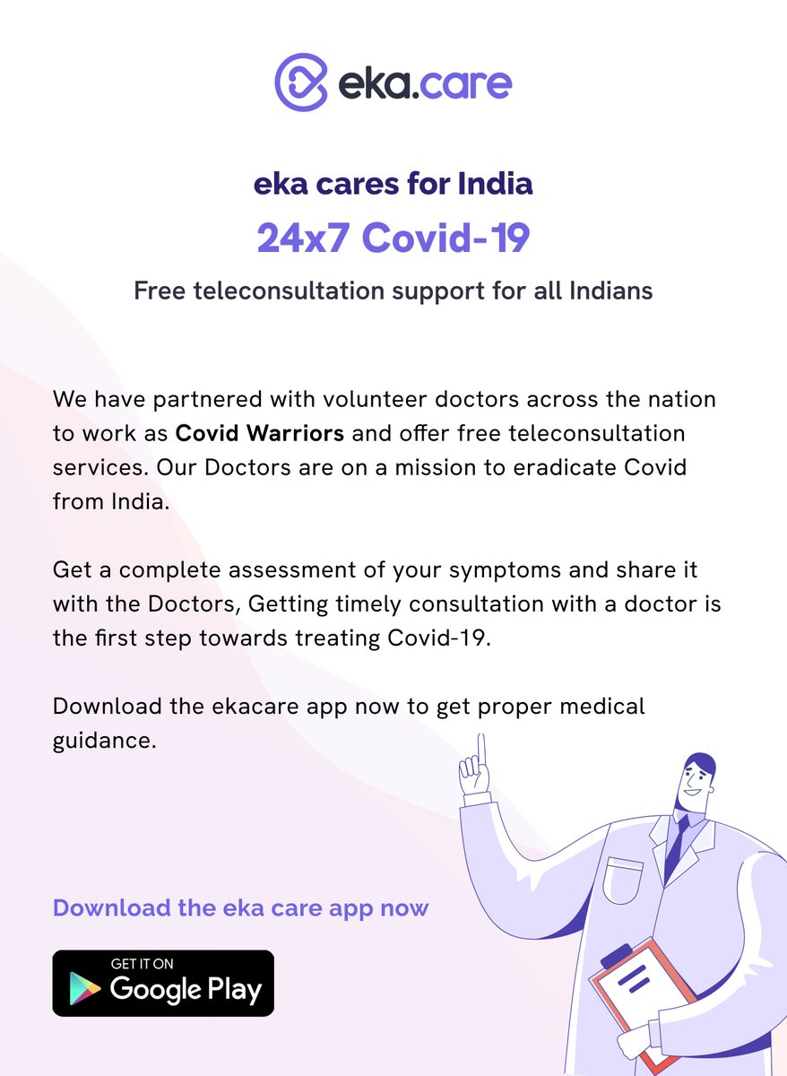 vikalpsahni's tweet image. Daily I hear far more ambulances thn hv heard in my entire life. Social is filled with us asking help 4 our loved ones. In this trying time, we at eka.care (beta) are contributing to a free connect with our covid warrior doctors. May all in need get timely help.🙏