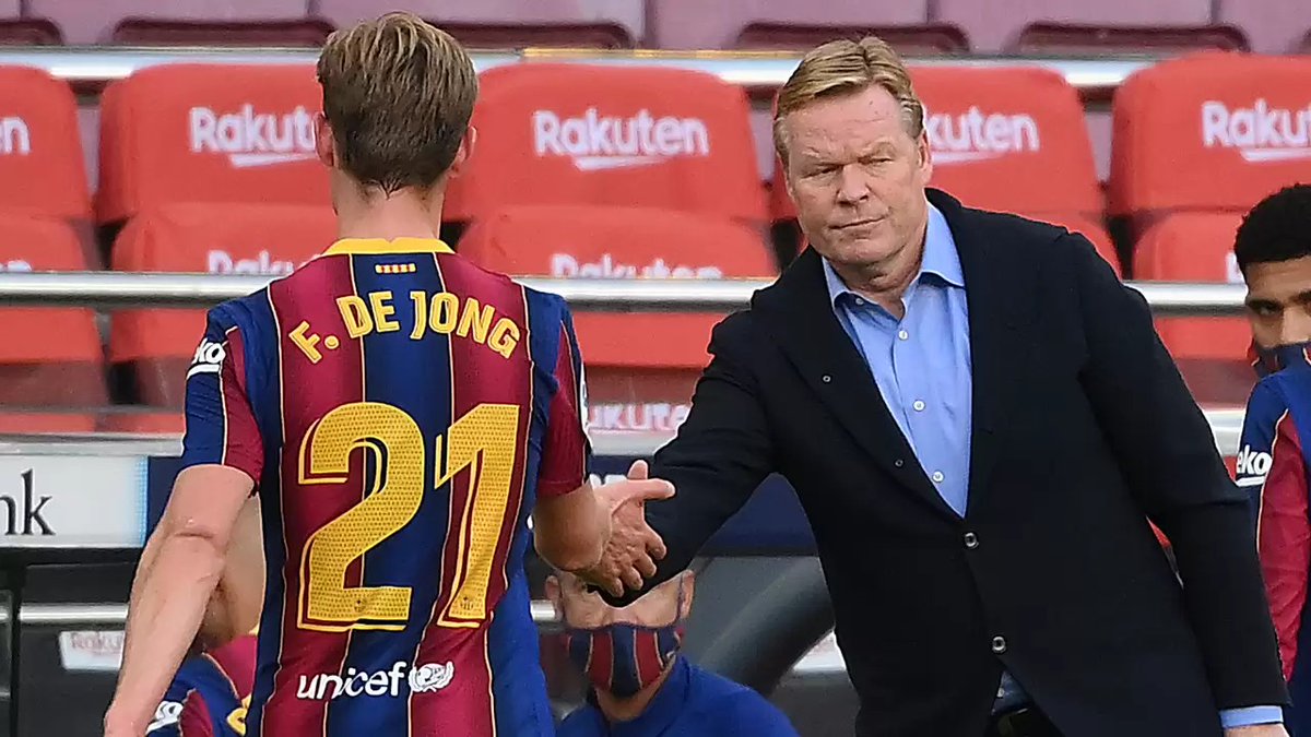  Koeman: “I asked Frenkie to arrive more in the opponent’s box. I told him: ‘You are an important player, you can play in different positions, but you also have to move forward’.”