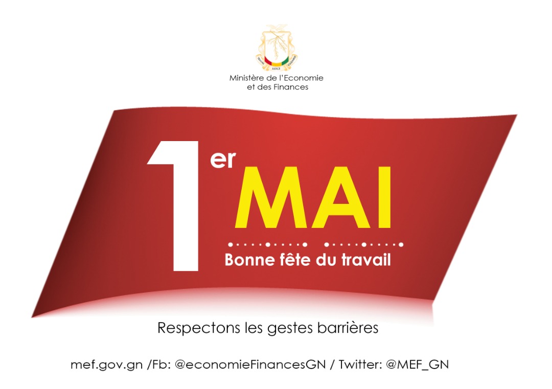 Joyeuse fête des travailleurs.

#MEF_GN #GouvGN #Kibaro #Guinée