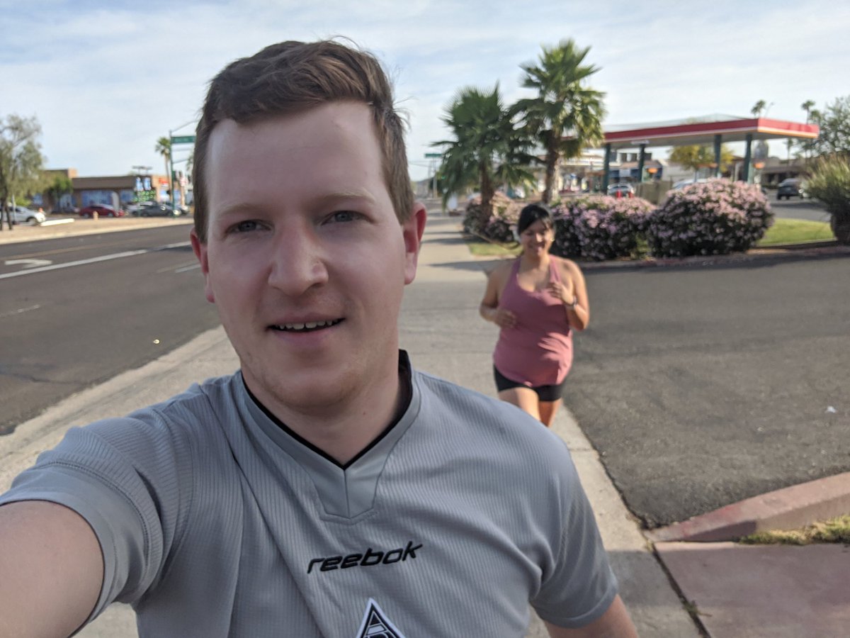 Exhausted picture of us running through Phoenix, AZ 