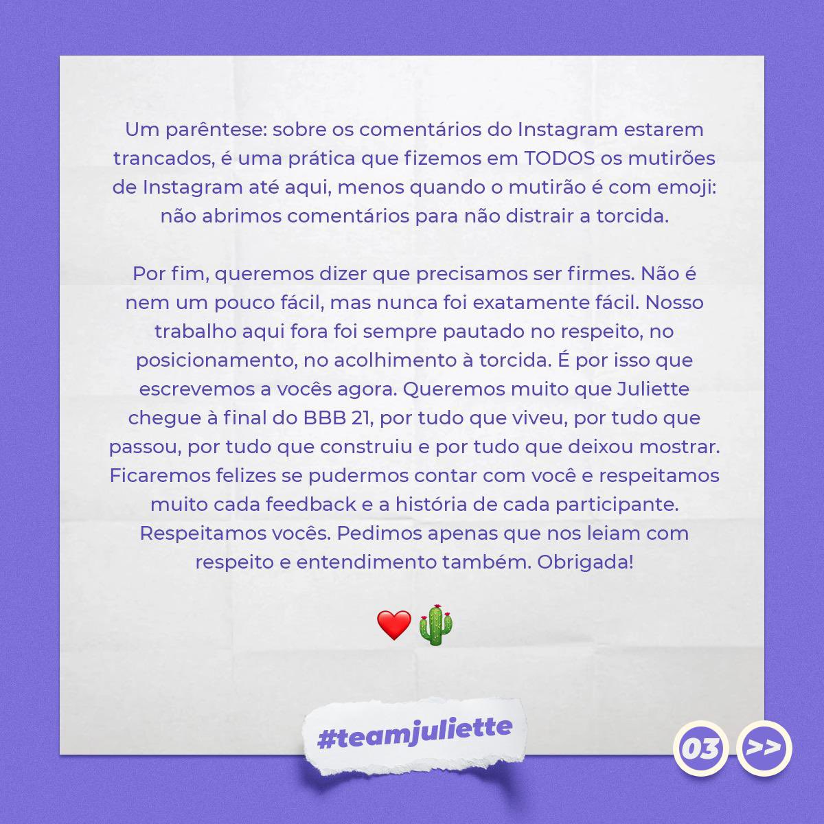 Juliette tweet media