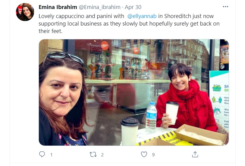 By yesterday the urgent  #asbestos issue had apparently dropped off Emina's list of priorities.Instead, she was urgently having a capuccino in Shoreditch.Hours later, more survey results were hand-delivered through our front door, just before the Bank Holiday weekend...[3/6]