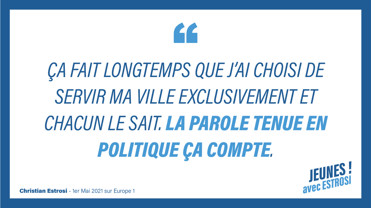 avec_estrosi's tweet photo. .@cestrosi : « Ça fait longtemps que j’ai choisi de servir ma ville exclusivement, chacun le sait ! » #Europe1 https://t.co/w9X97kKOTf