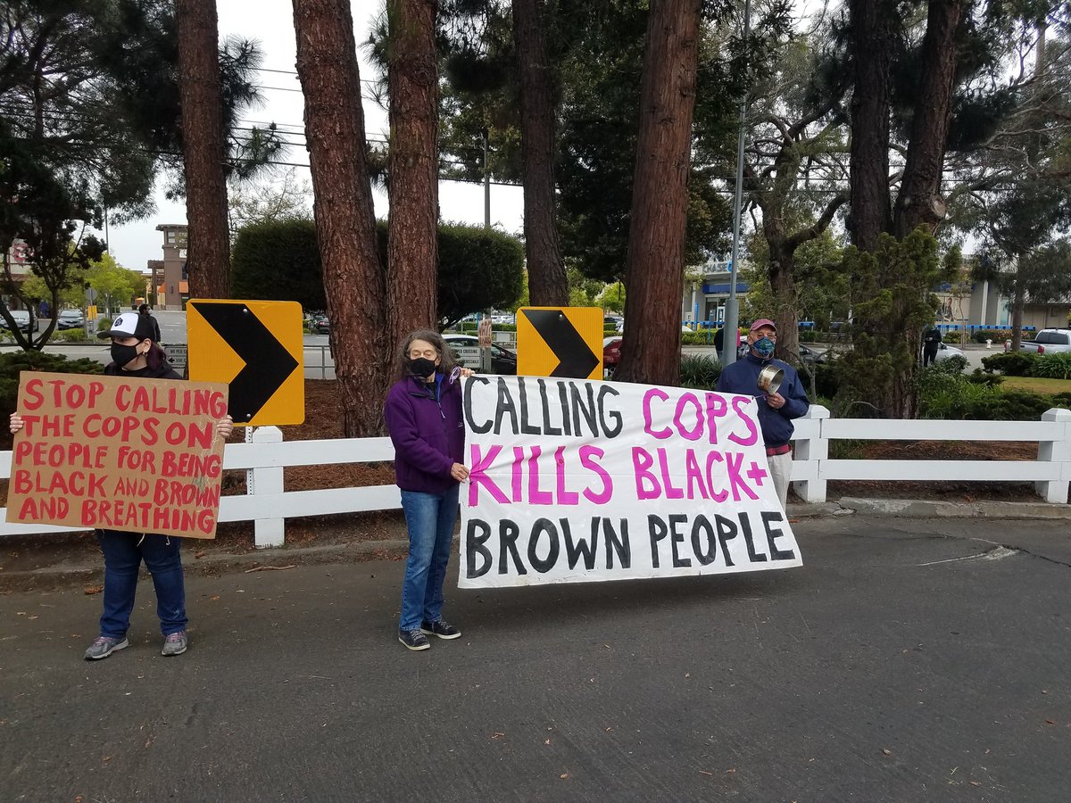 Mario Gonzalez was murdered by Alameda police on April 19 after two callers reported his presence in a public parklet. This morning, an autonomous group of white folks are pleading with neighbors to not call the police. Calling cops kills Black and Brown people. #MayDay2021