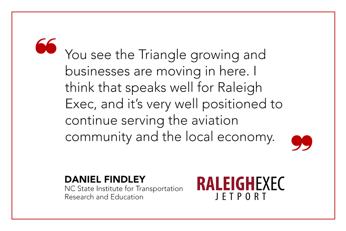 RaleighExec's tweet photo. "You see the Triangle growing and businesses are moving in here. I think that speaks well for #RaleighExec, and it’s very well positioned to continue serving the aviation community and the local economy."
#WhyRaleighExec #TriangleDelivers #ResearchTriangleNC #KTTA @ITRE_NCSU https://t.co/eGtuhhyWv3