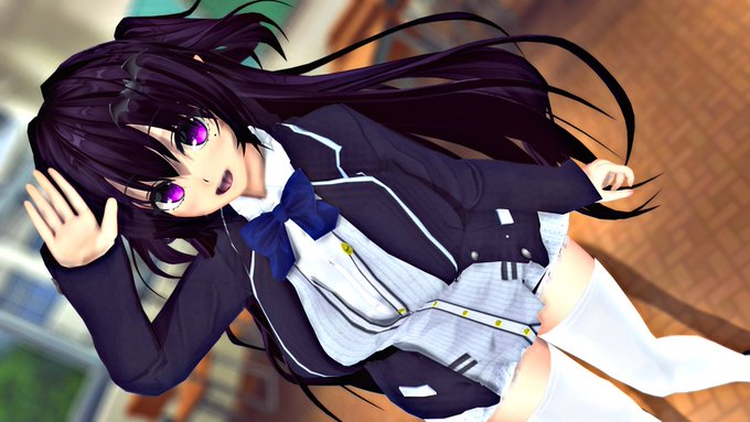 先輩のことがすきすきな小悪魔系後輩JKハーフサキュバスのりりすちゃんだよ #COM3D2 