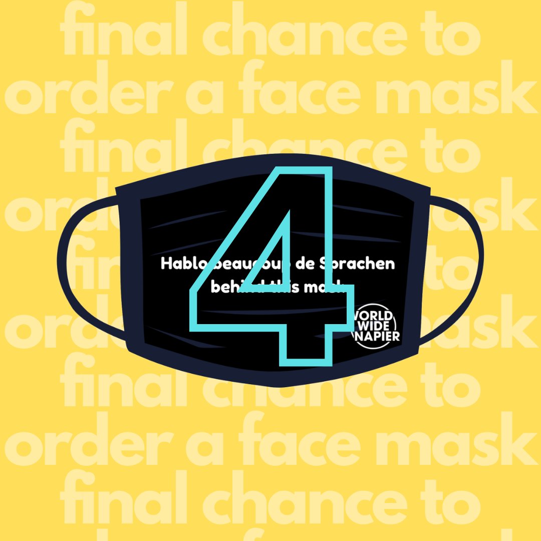 Bonjour, hola, hallo TODAY IS THE FINAL DAY TO ORDER A <a href="/worldwidenapier/">WWN</a> FACE MASK (only 4 left) OR HOODY! worldwide.napier.ac.uk/index.php/merc…