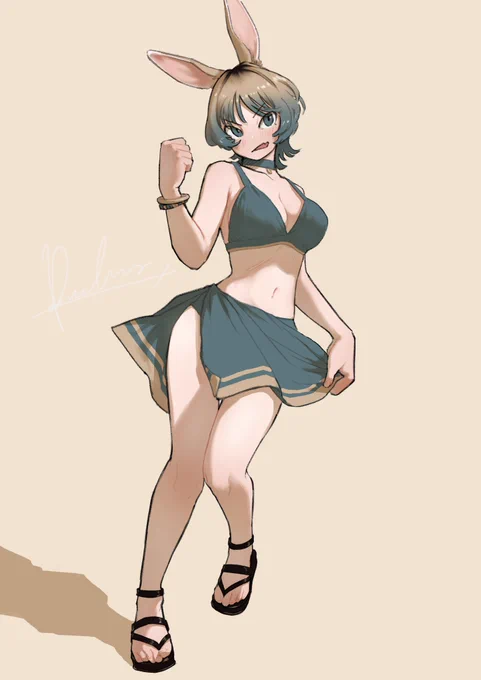 ウルフカットのうさぎの子 